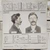 Image 2 : INTERESTING!!! Collection of 5 Antique MUGSHOT Bertillon Criminal Booking Sheets