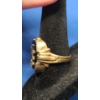 Image 2 : 10K Gold Art Deco "J" Set Onto Black Onyx With Diamond - Size: 8 - Weight: 4.5g