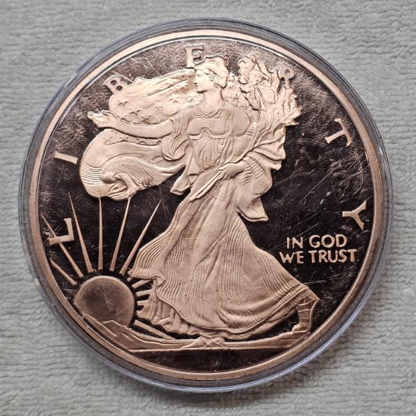 5 oz Walking Liberty .999 Fine Copper Round