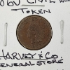 Image 2 : 1863 Harvey & Co General Store in Fort Edward, N.Y. Civil War Token 