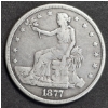 Image 1 : Rare 1877 Seated Liberty Silver Trade Dollar .900 Silver - 420 Grains (0.96oz) - Mintage 3,039,200