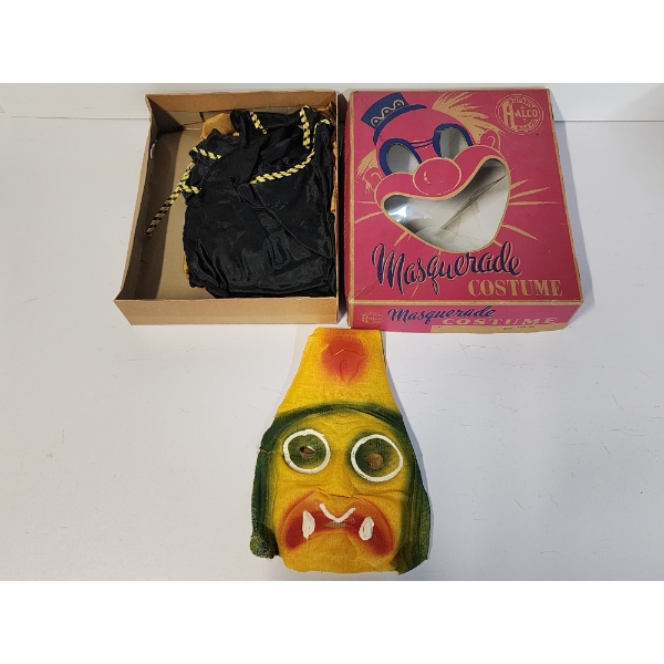 Vintage Halloween Halco Brand Masquerade Witch Costume and Mask 