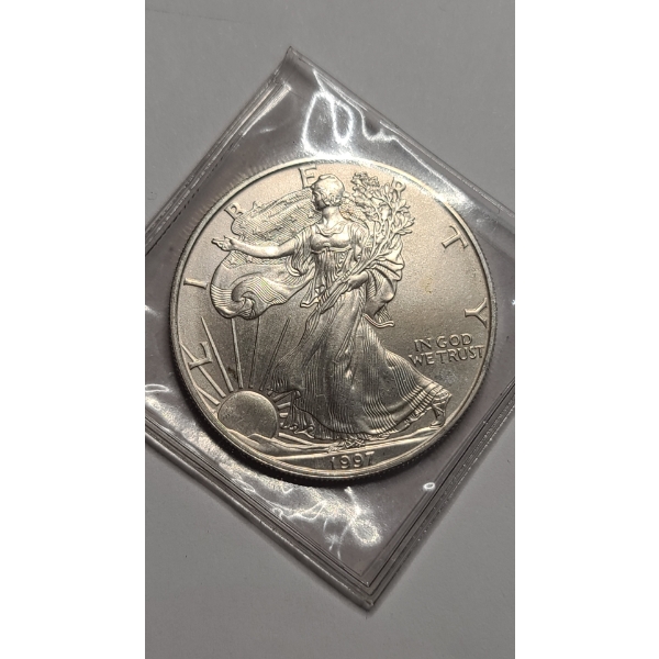 1997 1 Troy oz .999 Pure Silver American Silver Eagle Coin
