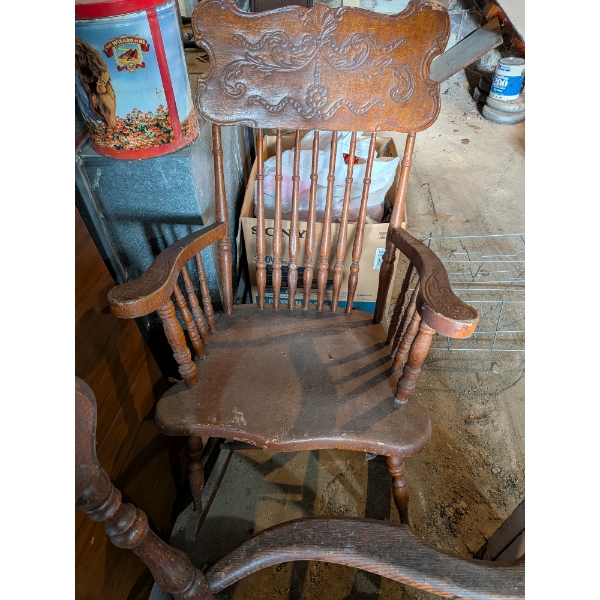 2 Sturdy Wooden Rocker Chairs