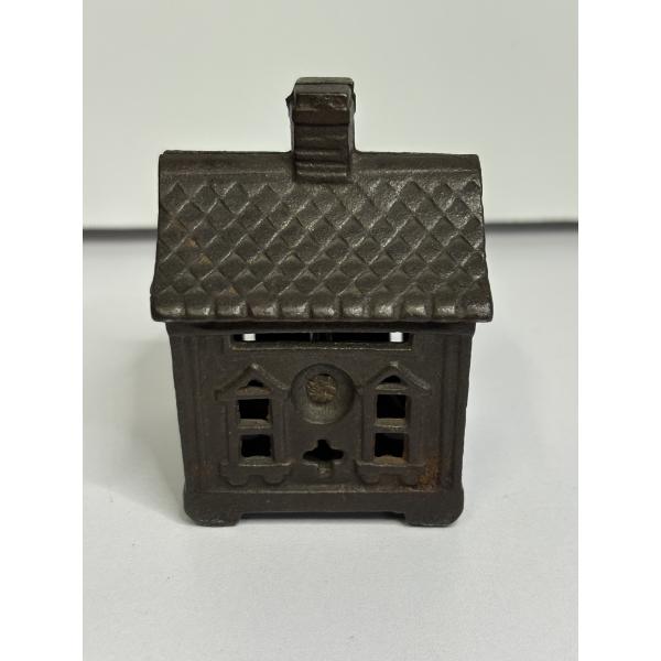Cast Iron House Coin Bank