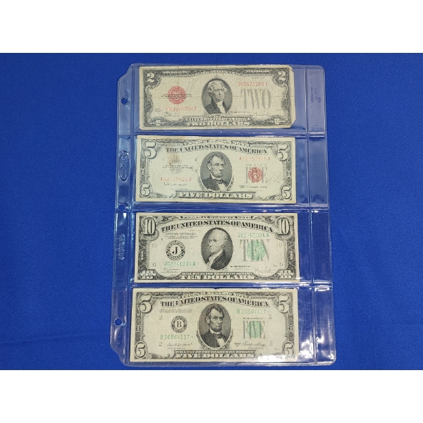 United States $2, $5, and $10 Bank Notes - See Description! 
