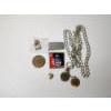 Image 1 : Lot of Assorted Items: Coin Jewelry, Gold-Filled Heart Pendant, Money Clip, Nascar Coin, Popeye Pin