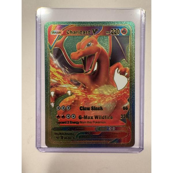 RARE POKEMON IRIDESCENT Charizard V Trading Card - Limited Edition - Mint Condition - High Grade 
