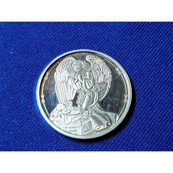 1999 Guardian Angel Silver Round - 1 Troy oz .999 Fine Silver 