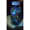 Image 5 : Vintage 64 Oz Ball Mason Jar Full Of Marbles With Some Uranium