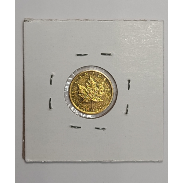 The Royal Mint 1987 1/10 Oz Canadian .9999 Fine Gold Maple Leaf Coin