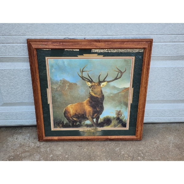 Vintage Wood Framed "Monarch of the Glen" Print