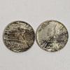 Image 1 : Lot Of 2 Vintage Italy 1958-1967 Caravelle 500 Lire Silver Coins (ASW 0.2953oz/each, 0.5906/total)