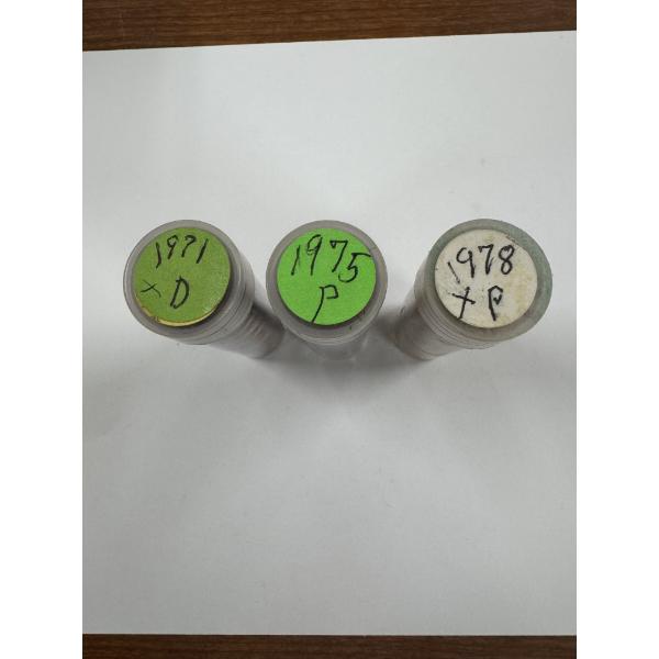 3 Rolls of United States Lincoln Pennies - Uncirculated - 1971-D, 1975-P & 1978-P In Tubes 