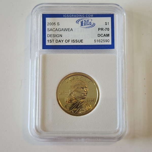 2005-S Sacagawea $1 Coin - IGS PR 70 DCAM FDOI