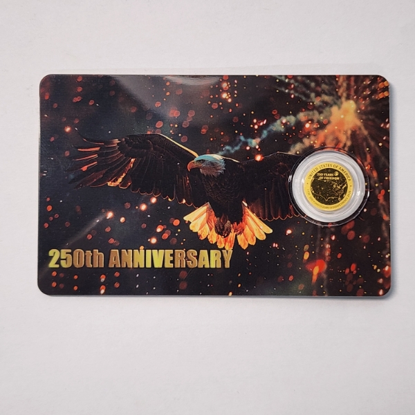 2026 Niue USA 250th Anniversary 1/1000 oz .9999 Fine Gold Round in Assay Card