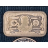 Image 3 : Two 1 Oz Copper Ounces - One Bitcoin Coin & One Thousand Dollar Bar 