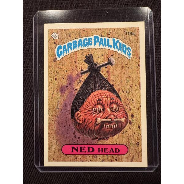 1985 Garbage Pail Kids - NED Head Trading Card - 119A - LOW NUMBER - Mint Condition