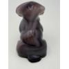 Image 3 : Adorable Degenhart Vintage Glass Dog Figurine -Orchid