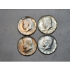 Image 1 : Lot of 4 1964 Kennedy 90% Silver Half Dollars