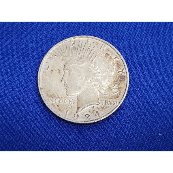 1924 90% Silver Peace Dollar