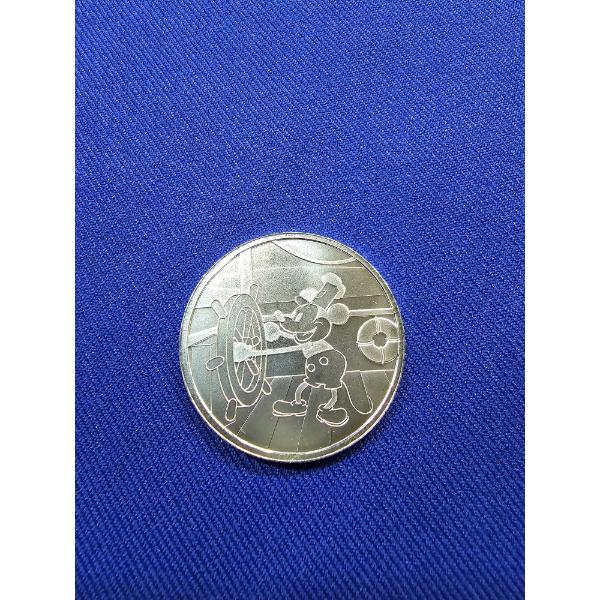 1928 Disney Mickey Mouse  Steamboat Willie  1 oz .999 Fine Silver Round