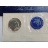 Image 2 : (3) Uncirculated Eisenhower "Blue Pack" Silver Dollars Years: 1974, 1971, 1972