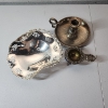 Image 2 : Lot of Silverplated Items:  Tray, Candle Holder, & Vintage German Tea Strainer TW: 485.6g