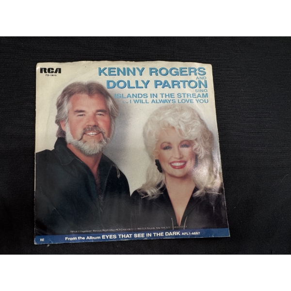 Kenny Rogers & Dolly Parton 45 RPM Record Islands In The Stream - Good Condition In The Sleeve 