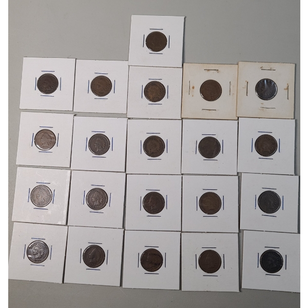 (21) Assorted Years Indian Head Pennies 