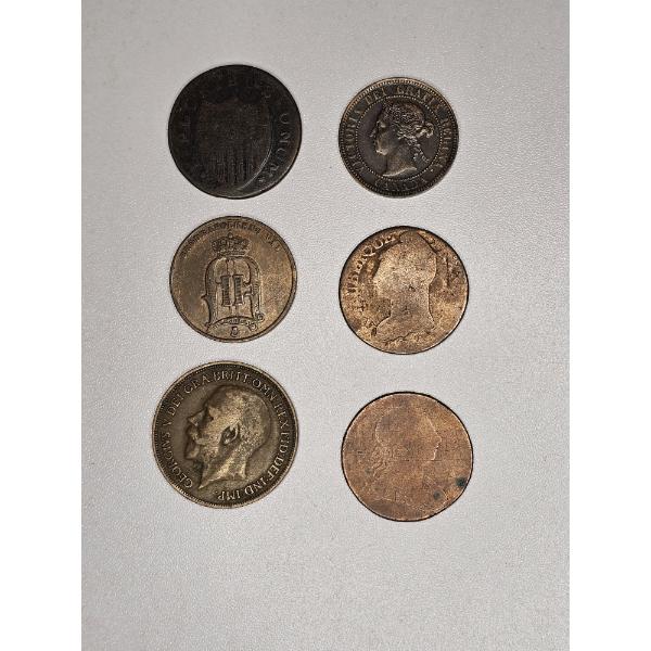 A Collection of Vintage Copper Coins from the United Kingdom and its Territories