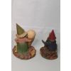Image 5 : Vintage Cairn Studios "Babe" Golf Ice Cream Gnome & "Ty Cob" Corn Gnome Figure By Tom Clark