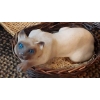 Image 3 : 16" Crouching Cat Figure With Baskets As Shown