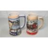 Image 2 : Miller High Life Great American Achievements Beer Stein & 1987 Budweiser Bush Holiday Beer Stein