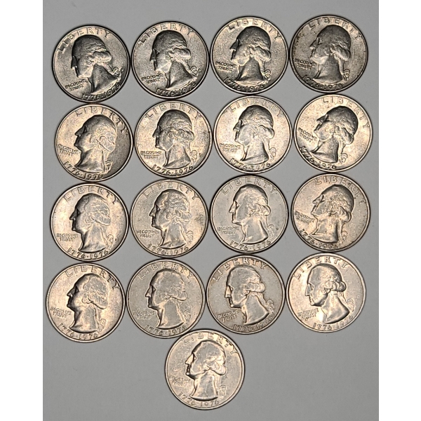 United States Bicentennial Copper-Nickel Clad Quarters - Face Value: $4.25