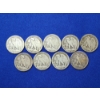 Image 6 : x9 Assorted Years 90% Silver Walking Liberty Half Dollars FV: $4.50