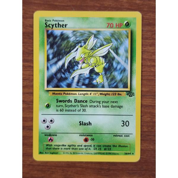 Scyther 26/64 Non-Holo Rare Jungle Set Vintage Pokemon Trading Card