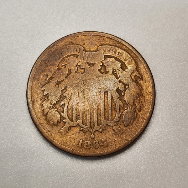 1864 Two Cent Piece 2 Cent United States Coin