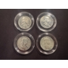 Image 1 : 4 - United States Franklin Silver Half Dollars In Holders - $2.00 Face Value Silver