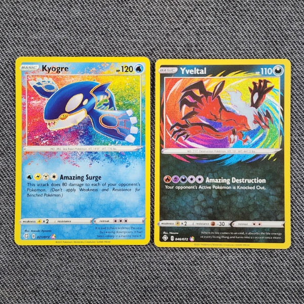 Two Pokemon Amazing Rare Legendary Pokemon Trading Cards From Shing Fates 
