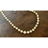 Image 5 : 18 Inch Sterling Silver & Superb Graduated Pearl Necklace - Rare Silver White Color  Must See!