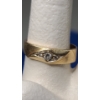 Image 3 : (2) Men's 14K Gold Rings (One With Diamonds) Sizes 10 & 10.5 - Total Weight: 10.1g