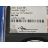 Image 3 : 2021 NGC MS 70 American Silver Eagle - 1oz Fine Silver - Heraldic Eagle T-1 - Mercanti Signed! 