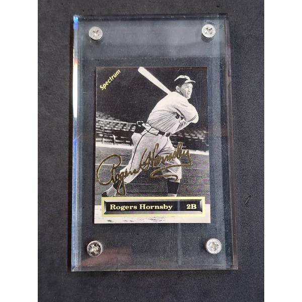RARE 1993 Rogers Hornsby Spectrum 24K Gold Signature Baseball Card #1047/5000