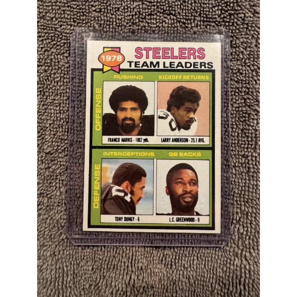 1978 Topps Franco Harris Steelers Team Leaders Football Card - Incredible Condition