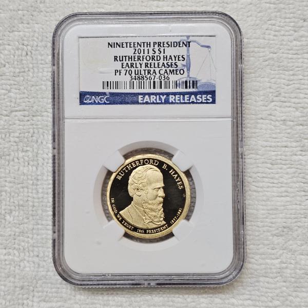 2011-S Rutherford B. Hayes Presidential $1 Dollar Proof Coin Graded PF-70 Ultra Cameo per the NGC