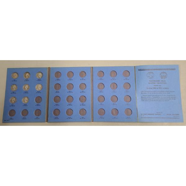 Washington Head Quarter Whitman Coin Collection Book With $2.00 Face Value In Quarters 
