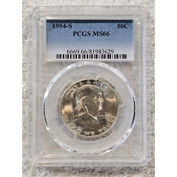 PCGS MS66 1954-S Franklin Half Dollar