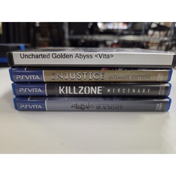 Four Excellent Condition PSVITA Handheld Game Console Game Cartridges 