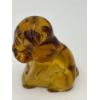 Image 4 : Adorable Degenhart Vintage Glass Dog Figurine- Amber Lite